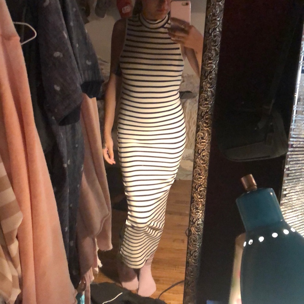 Striped Fitted Maxi